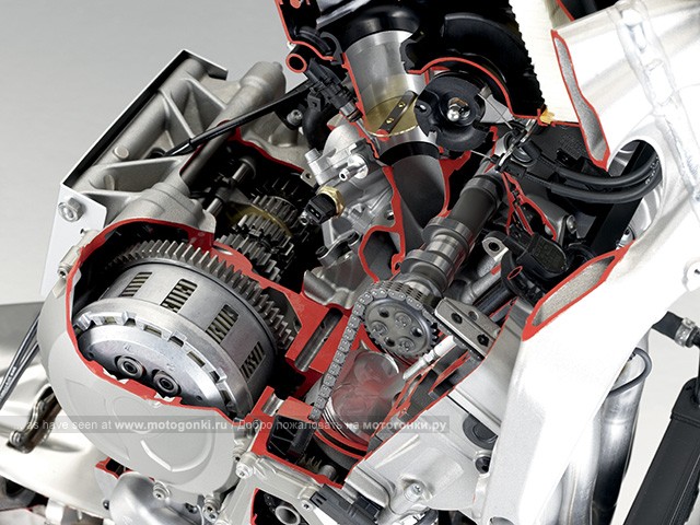 Двигатель BMW S1000RR (2010) в разрезе