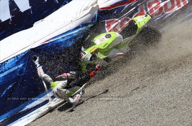 Mika Kallio crash in Laguna Seca