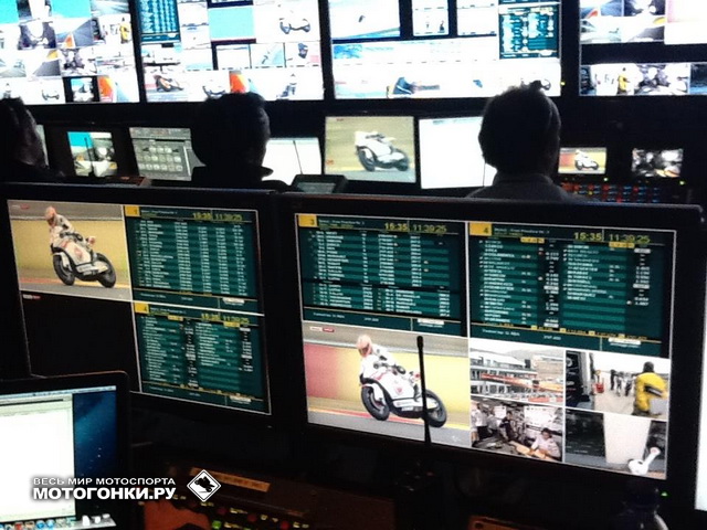 Эксклюзивное фото из святая святых MotoGP TV Compound на МОТОГОНКИ.РУ
