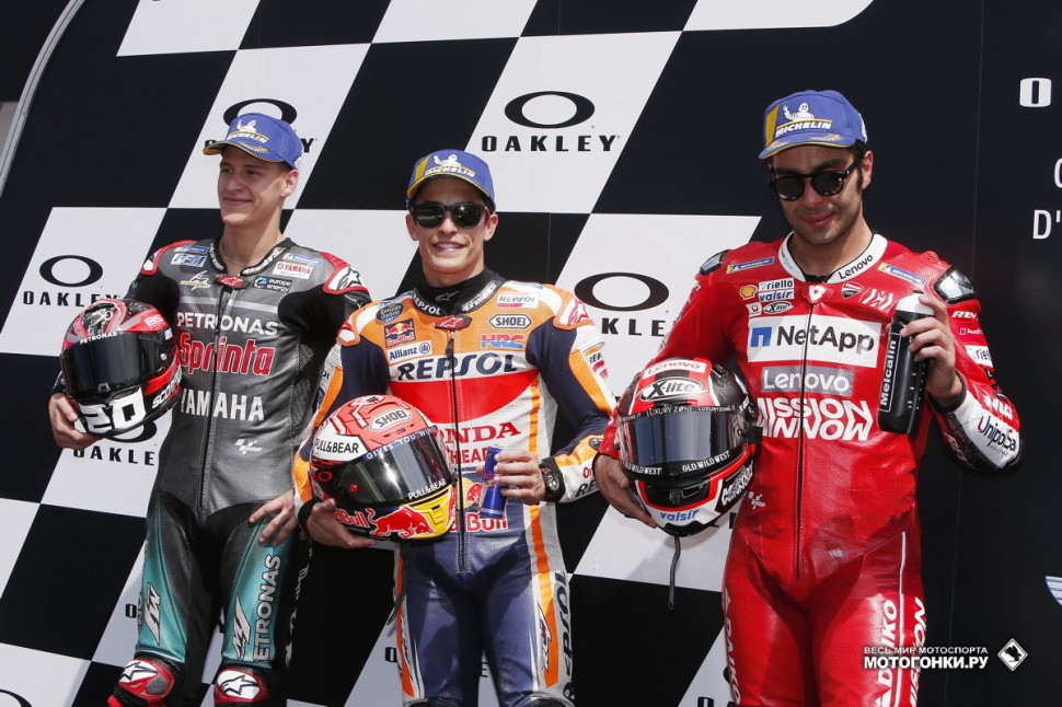 MotoGP ItalianGP - Гран-При Италии 2019: первая линия решетки выглядит так