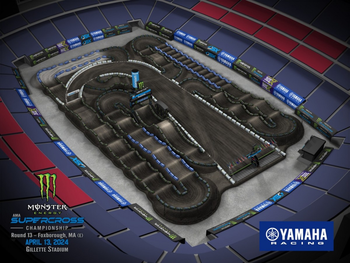 Трассы AMA Supercross 2024: 13 этап, Фоксборо, Gillette Stadium