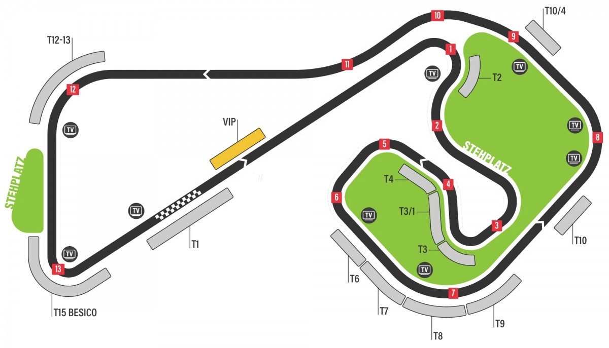 Схема Sachsenring Схема Sachsenring