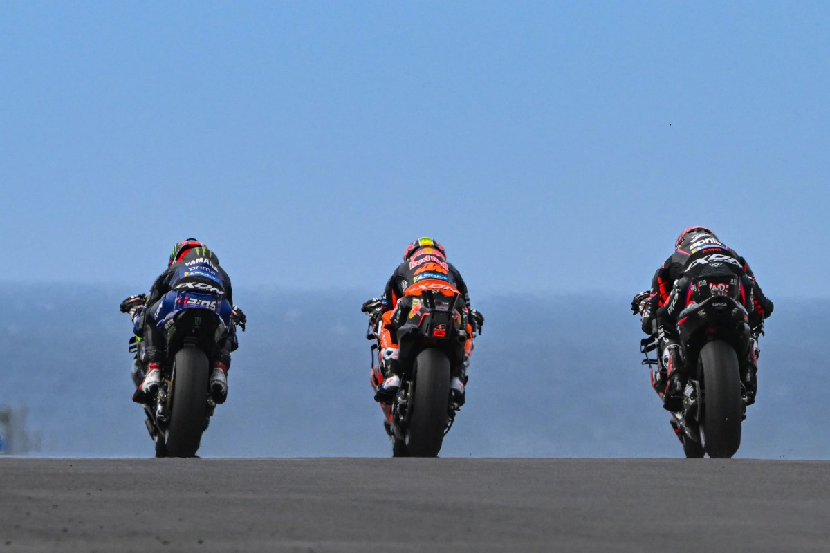 Пилоты Yamaha, KTM и Aprilia на Phillip Island Пилоты Yamaha, KTM и Aprilia на Phillip Island