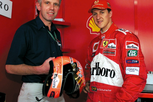 Михаэль Шумахер (Ferrari F1) в программе разработки Schuberth SF1