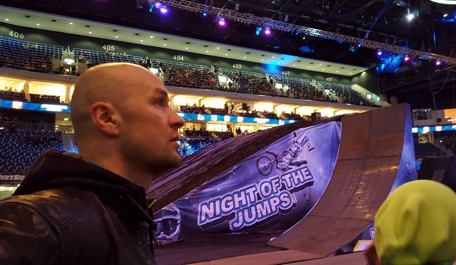 Сергей Гарин на чемпионате мира по мотофристайлу Night of The Jumps по приглашению организаторов