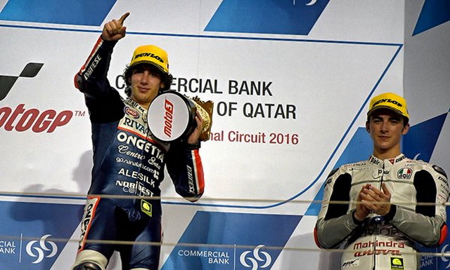 Никколо Антонелли выиграл Гран-При Катара в классе Moto3