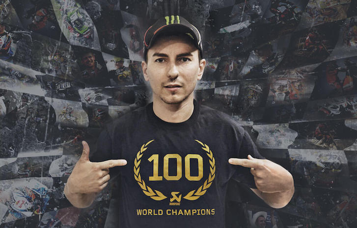100 гонщиков мировых серий стали чемпионами мира вместе с Akrapovic