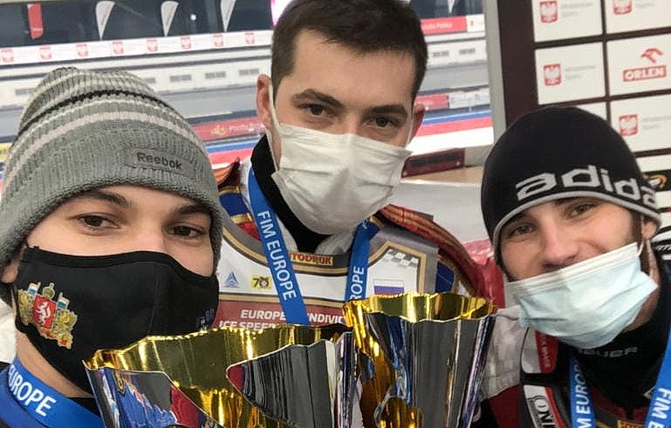 Россияне заняли весь подиум Чемпионата Европы по мотогонкам на льду 2020 года