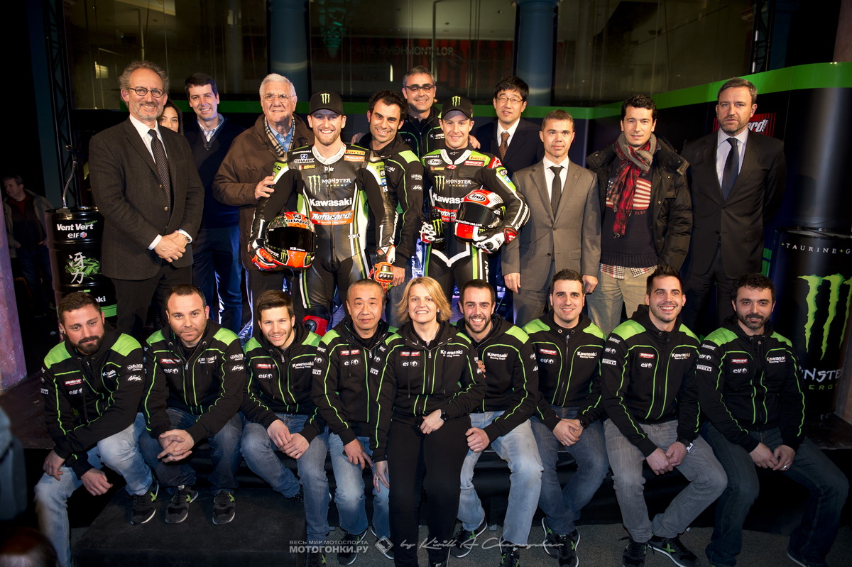 Kawasaki Racing Team: золотой состав - Том Сайкс и Джонатан Рэй, презентация 2015 года