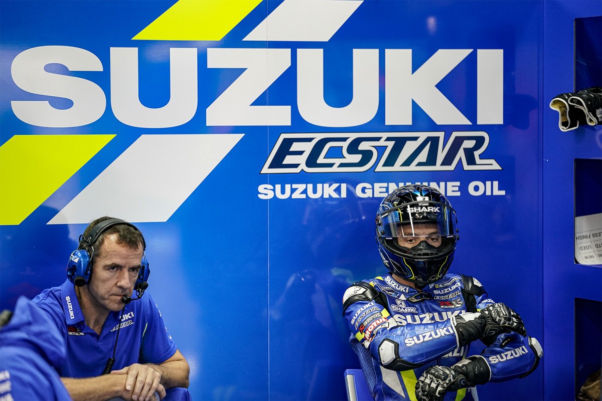 Том О′Кейн и Сильвейн Гуинтоли, самые ценные сотрудники тестовой команды Suzuki Racing в MotoGP