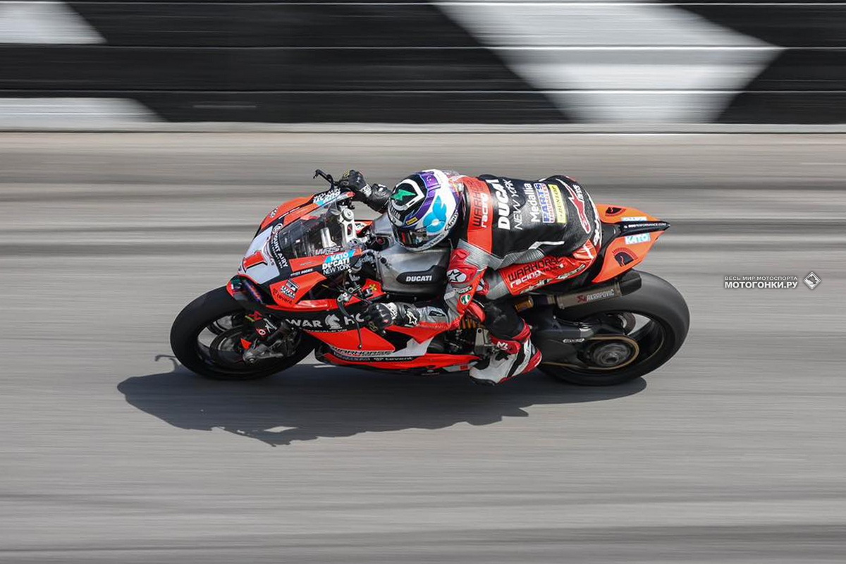 Джош Геррин, Warhorse HSBK Ducati Supersport - чемпион MotoAmerica 2022 на поул-позиции Daytona 200