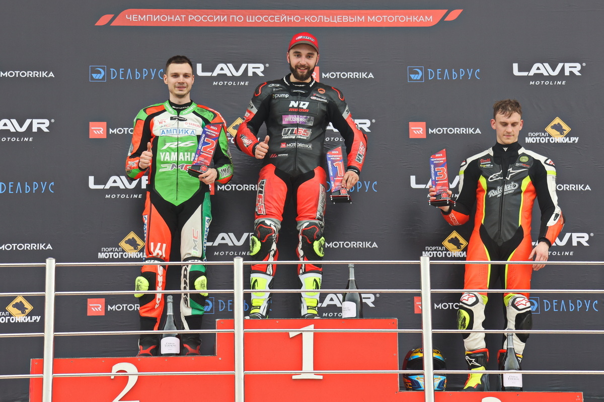 Подиум 1 этапа Чемпионата России LAVR MOTORING Supersport 2023