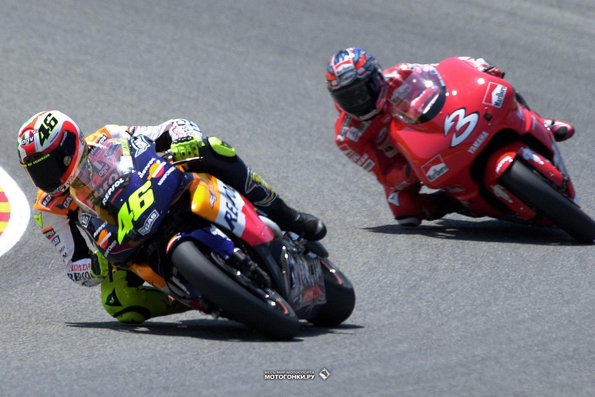 Гран-При Италии MotoGP 2002 года - Валентино Росси и Макс Бьяджи