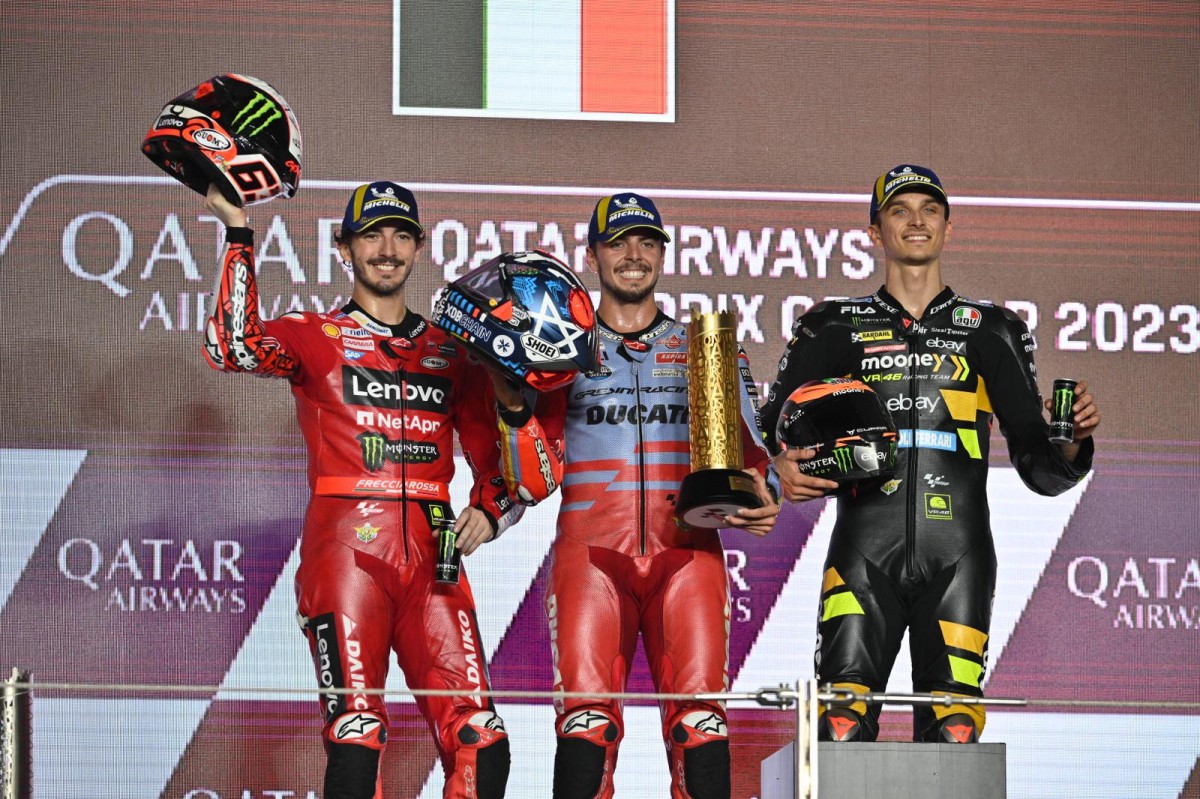 Полностью итальянский подиум Гран-При Катара MotoGP 2023