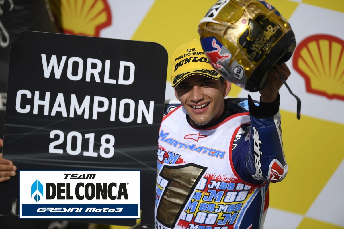Хорхе Мартин стал чемпионом Moto3 с Gresini Racing на Honda в 2018 году