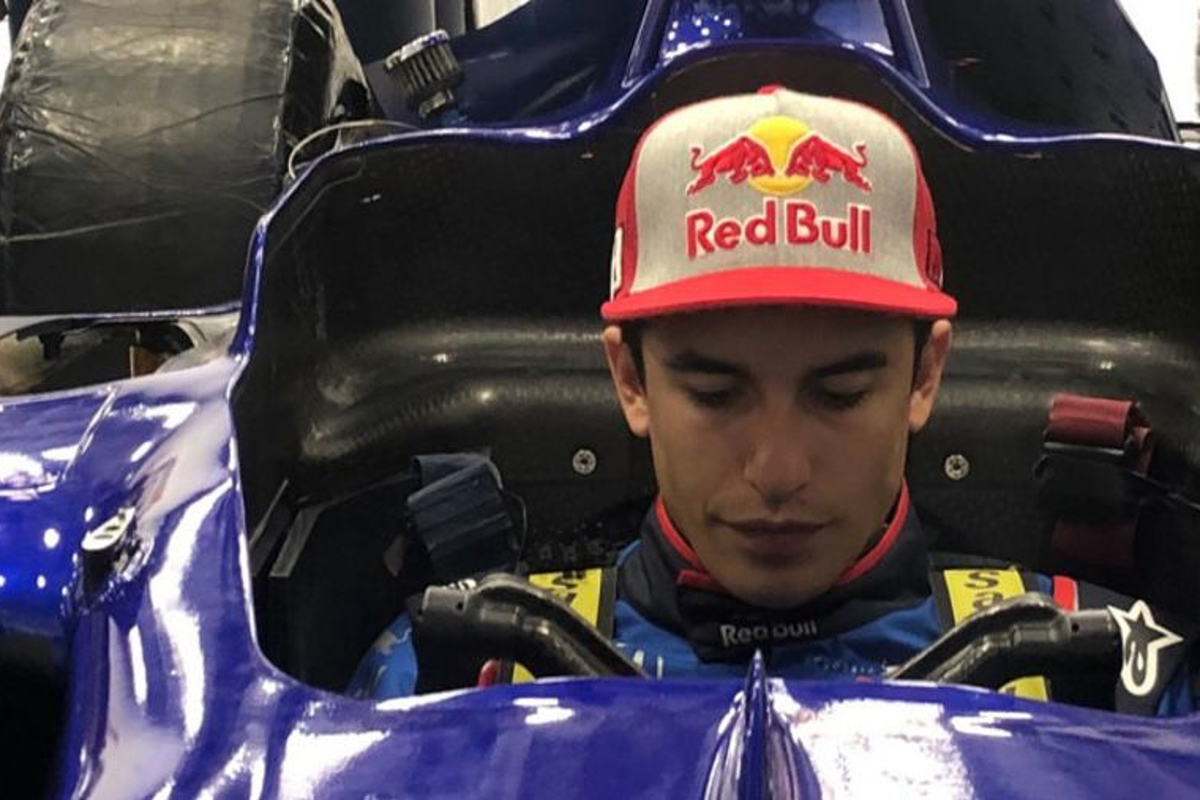 Марк Маркес на приватных тестах Red Bull Racing F1 на Red Bull Ring в 2018 году