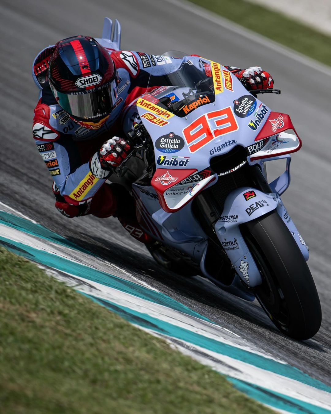 Марк Маркес впервые на треке в цветах Gresini Racing Ducati