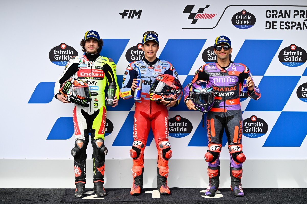 Первая тройка на квалификации Гран-При Испании MotoGP 2024