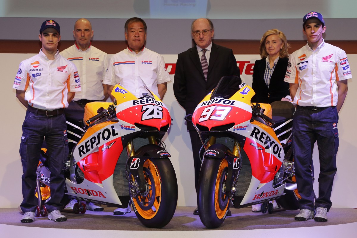 Финальная версия Repsol Honda образца 2013 года: Маркес и Педроса Финальная версия Repsol Honda образца 2013 года: Маркес и Педроса