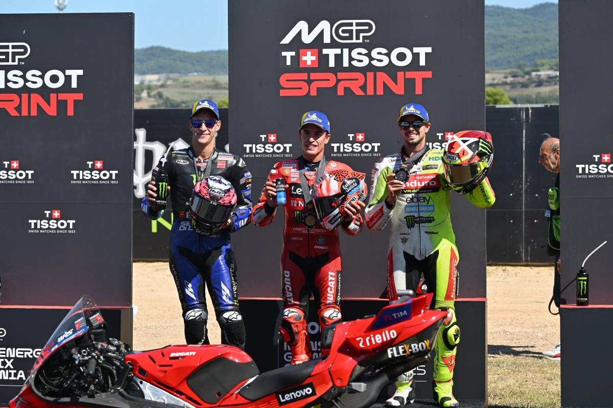 Тройка призеров Tissot Sprint Race в Барселоне Тройка призеров Tissot Sprint Race в Барселоне