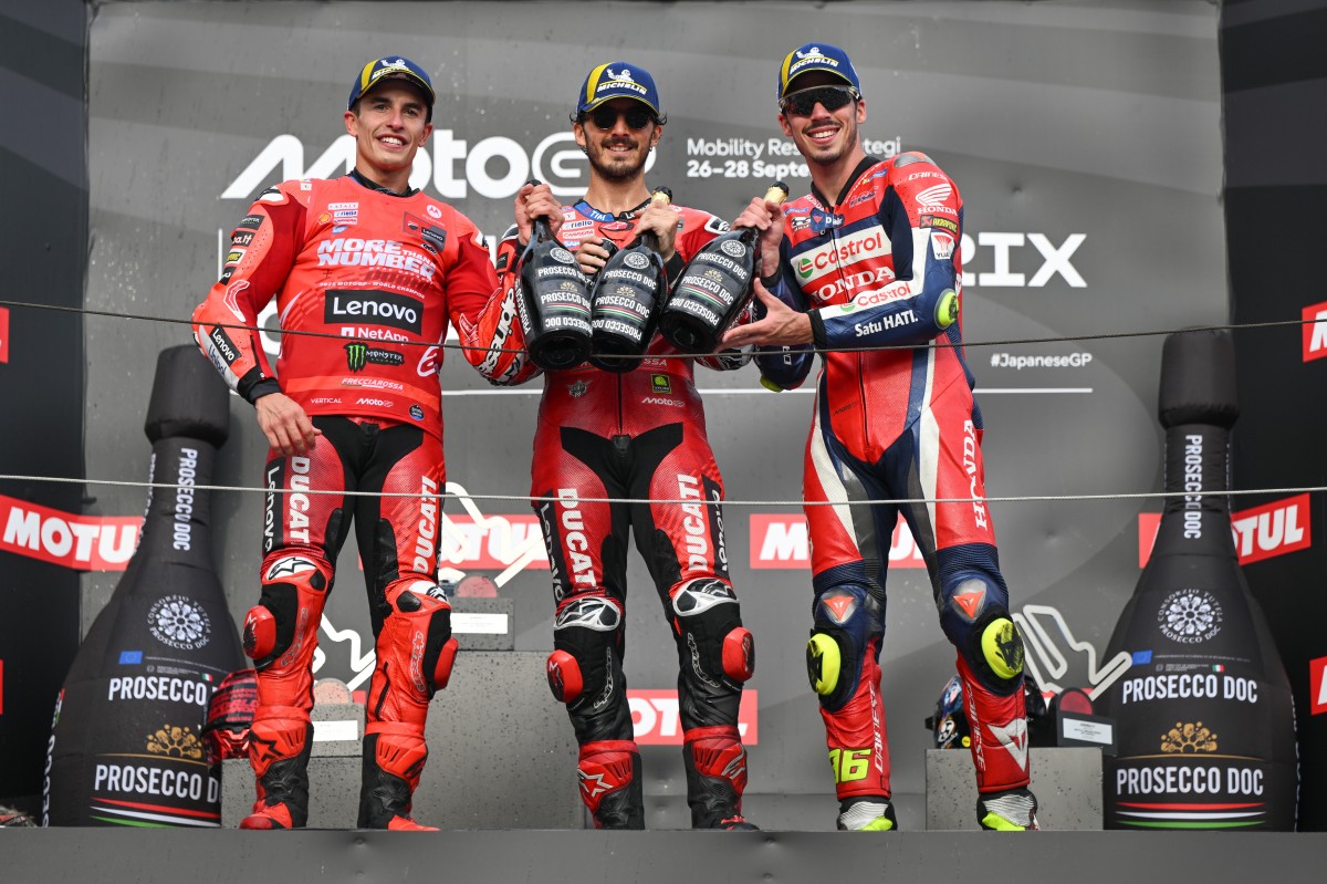 Подиум Гран-При Японии MotoGP 2025 Подиум Гран-При Японии MotoGP 2025