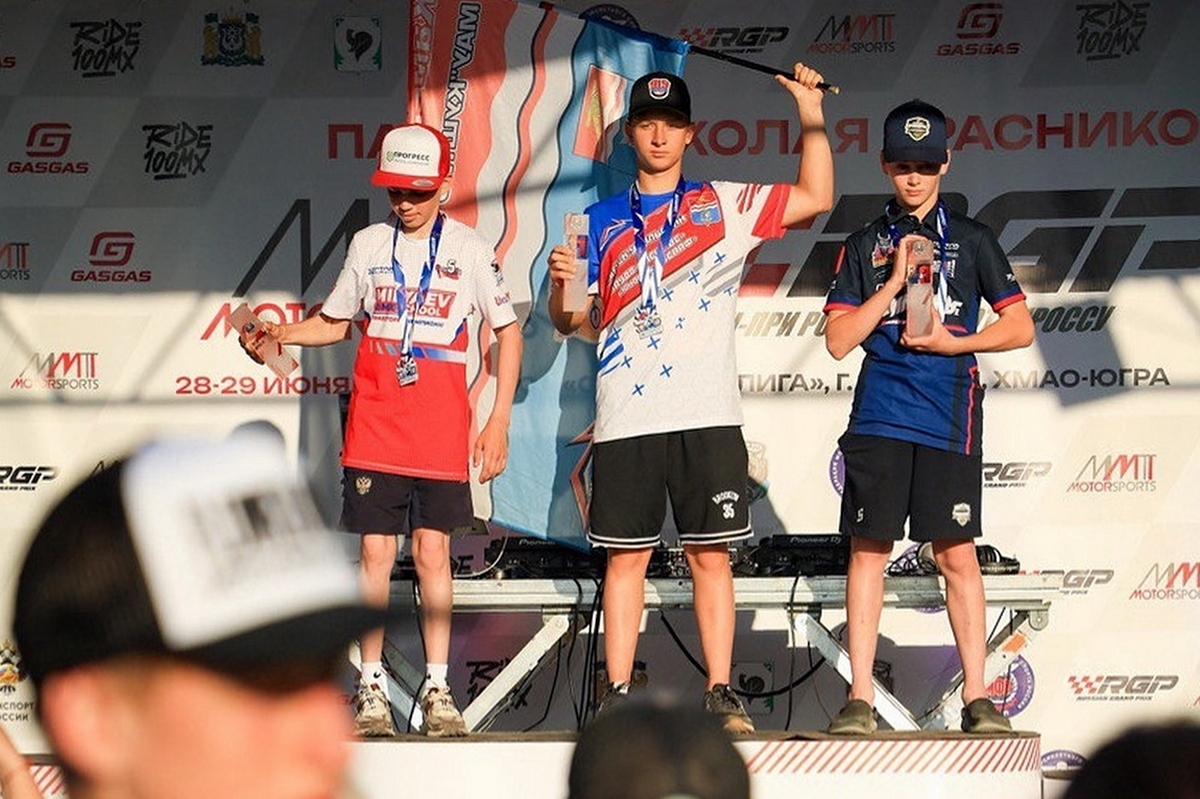 Максим Хомицевич, победитель Первенства России по мотокроссу в классе 85 Максим Хомицевич, победитель Первенства России по мотокроссу в классе 85