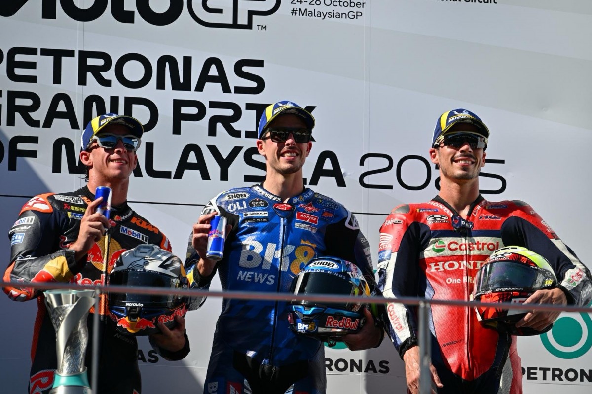 Подиум Гран-При Малайзии MotoGP 2025 Подиум Гран-При Малайзии MotoGP 2025