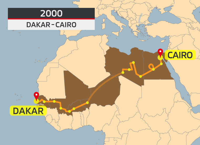 Маршрут ралли Париж-Дакар-Каир 2000 Маршрут ралли Париж-Дакар-Каир 2000