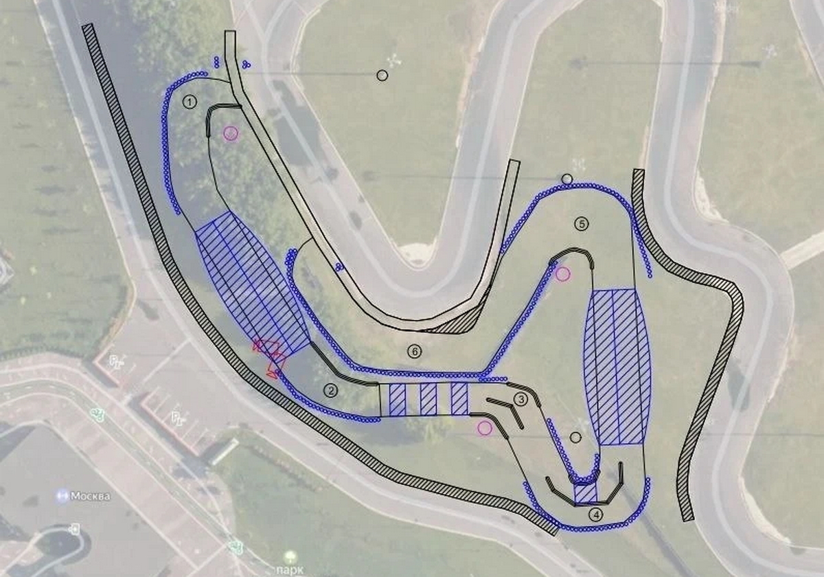 Схема грунтового участка ЦТВС Москва - Supermoto S1 Схема грунтового участка ЦТВС Москва - Supermoto S1