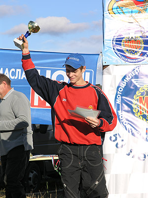 Андрей Леонов, победитель гонки в Первенстве России