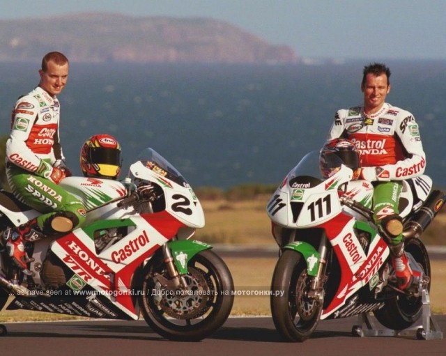 Колин Эдвардс и Аарон Слайт - Castrol Honda, 2000