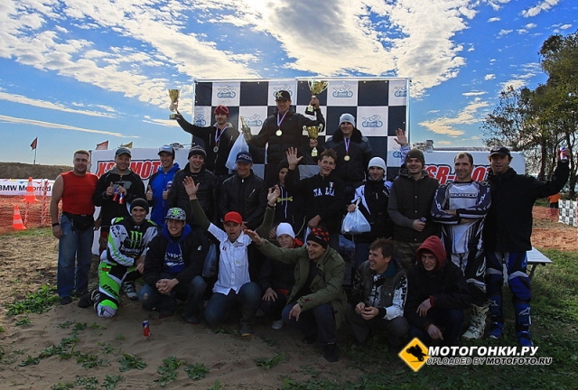 подиум 3 этапа Кубка XSR-Moto.Ru по кантри-кроссу 2010