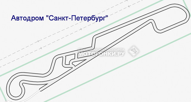 Схема автодрома Санкт-Петербург