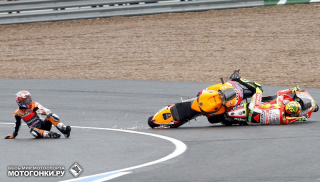 MotoGP: Росси вынес Стоунера на Гран-При Испании