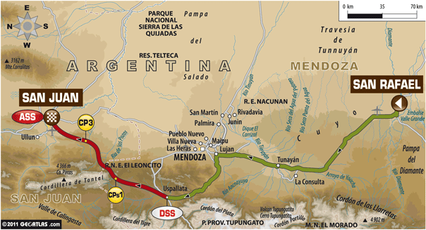 Карта маршрута для грузовиков и джипов