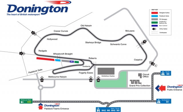 Схема Dornington Park Circuit - Сердца британского мотоспорта