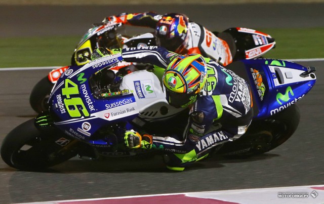 Специальный репортаж из Катара, с первого этапа MotoGP: Росси прошел Брадля на квалификации, едва не столкнувшись с немцем