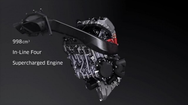 Двигатель Kawasaki Ninja H2R с турбиной