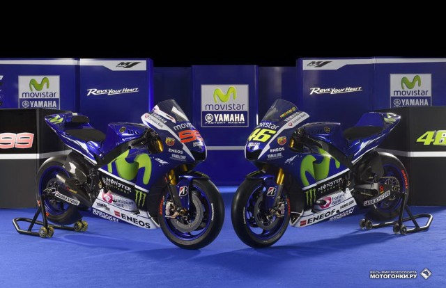 MotoGP 2015 Prototypes - Yamaha YZR-M1, Valentino Rossi #46 & Jorge Lorenzo #99