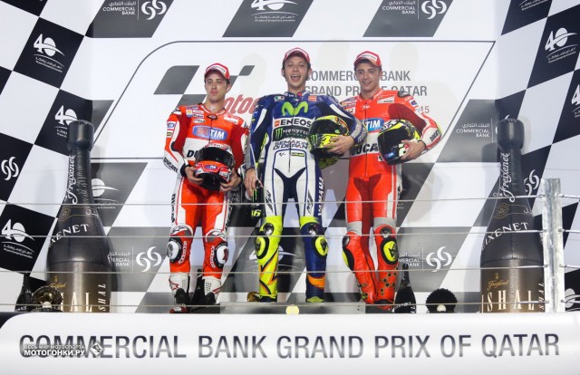MotoGP 2015 Qatar GP - Podium shot for 1st Round