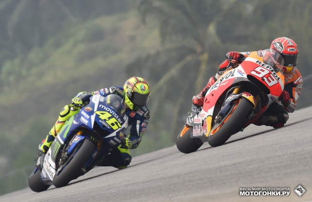 MotoGP 2015 Malaysian GP 17 Round: дуэль Марка Маркеса и Валентино Росси