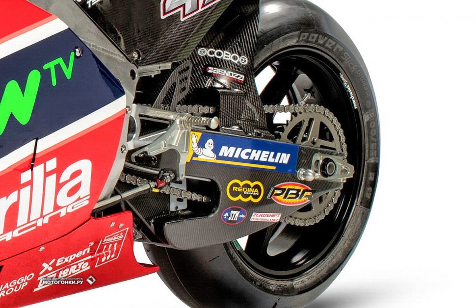 MotoGP - Aprilia RS-GP (2018): карбоновый маятник заднего колеса