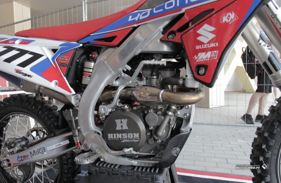 BOS GP Suzuki RM-Z450 Евгения Бобрышева - детали: стандартный двигатель с небольшим тюнингом