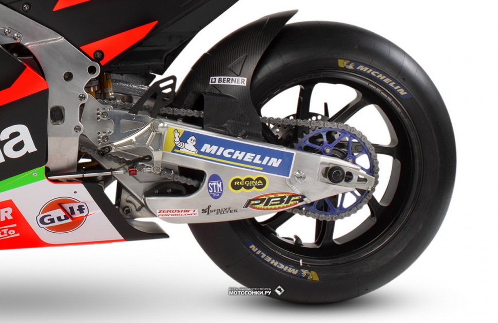 MotoGP - APRILIA RS-GP 2019: маятник заднего колеса новой формы и с новой геометрией