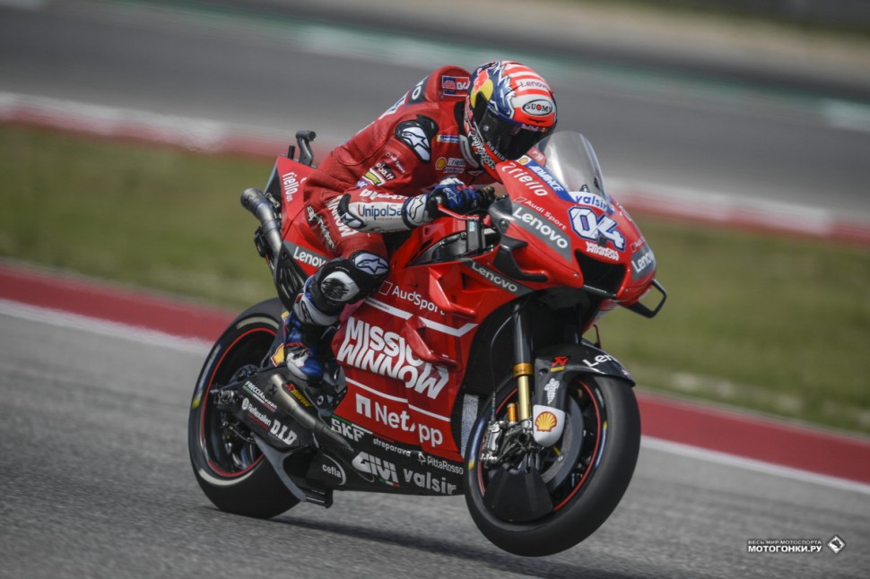 MotoGP AmericasGP - Версия аэродинамической лопаты на Ducati GP19 Андреа Довициозо