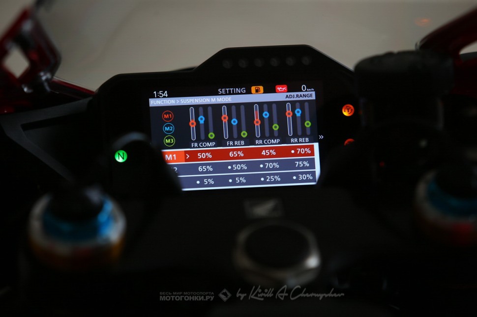 Honda CBR1000RR-R Fireblade SP (2020) - точная настройка вилки и амортизатора S-EC, 20 кликов у каждого