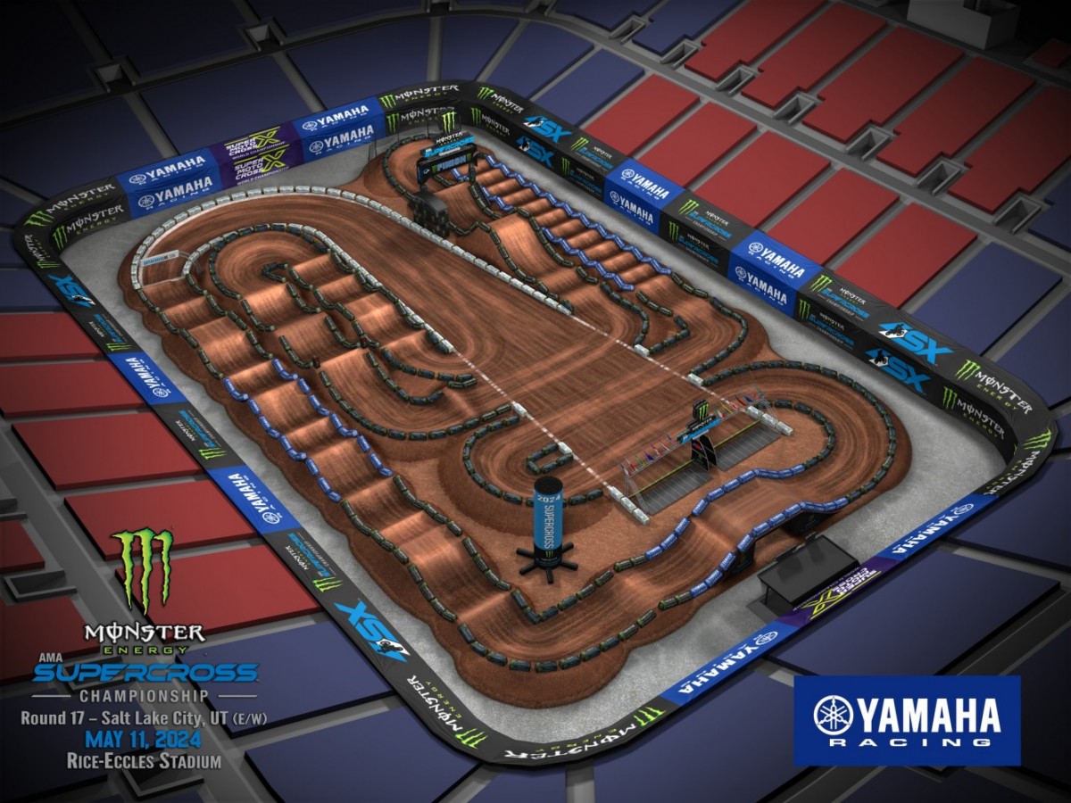 Трассы AMA Supercross 2024: 17 этап, Солт-Лейк-Сити, Rice-Eccles Stadium