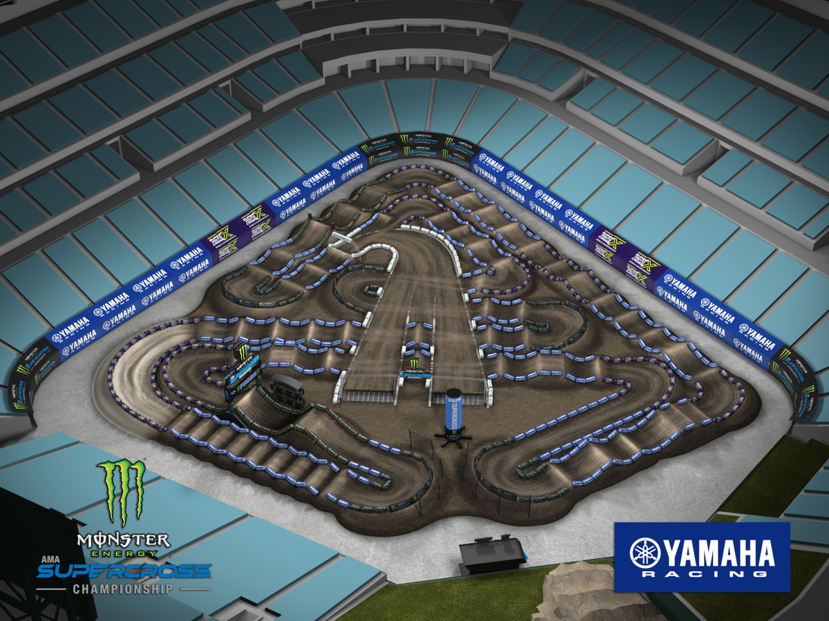 Все трассы AMA Supercross 2025: Anaheim-1, Angel Stadium