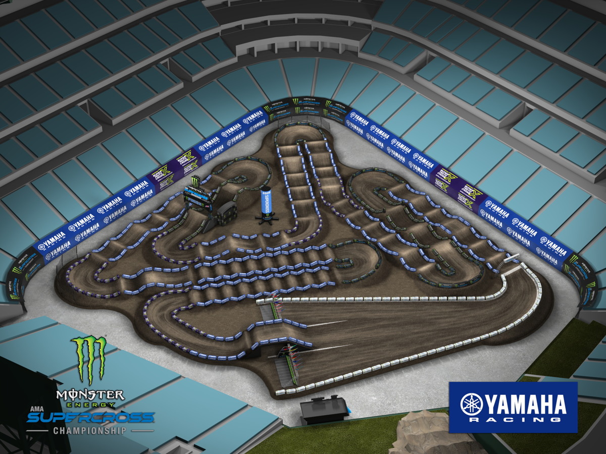 Все трассы AMA Supercross 2025: Anaheim-2, Angel Stadium