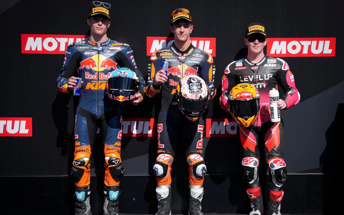 Тройка лидеров квалификации Гран-При Японии в Moto3